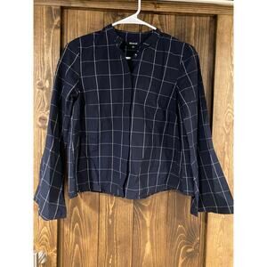 Madewell Windowpane Bell Sleeve Shirt